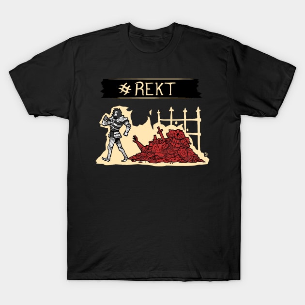 REKT - Dark Souls T-Shirt by chuylol